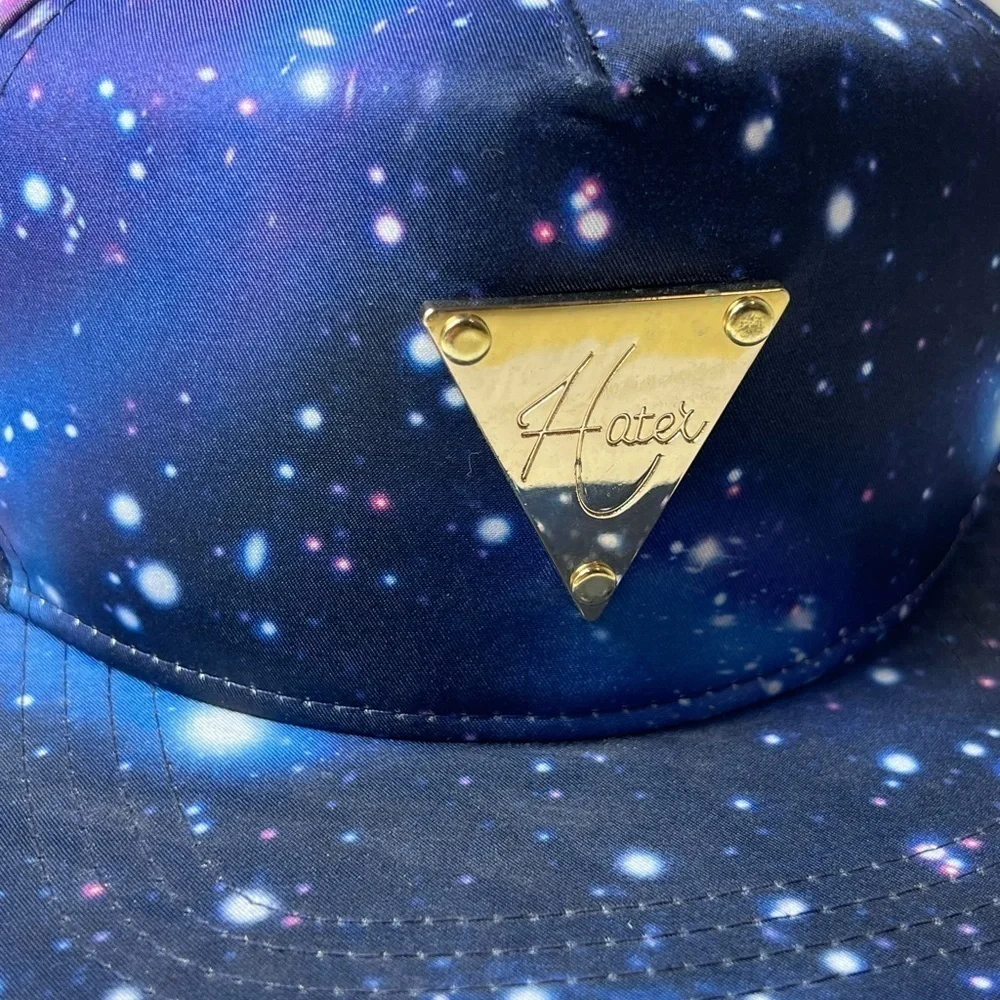 Hater SnapBack Co. Galaxy Front Logo Emblem Y2K Planet Graffiti SnapBack Hat